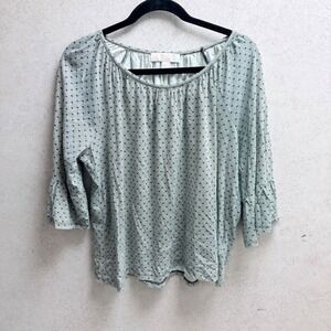 MICHAEL Michael Kors Large Women's Black White Feminine Career Casual‎ Blouse